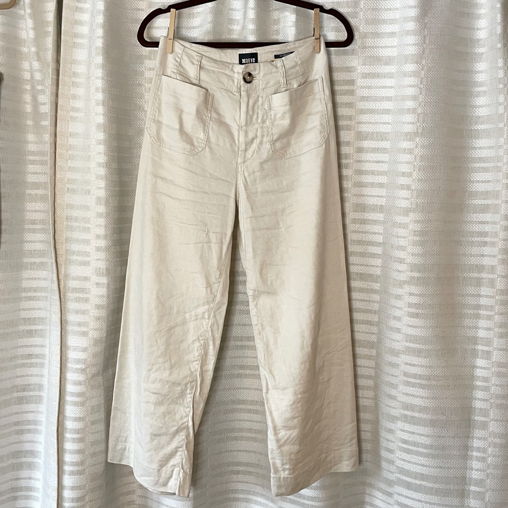 Anthropologie Colette Linen Wide Leg Pants 26/27